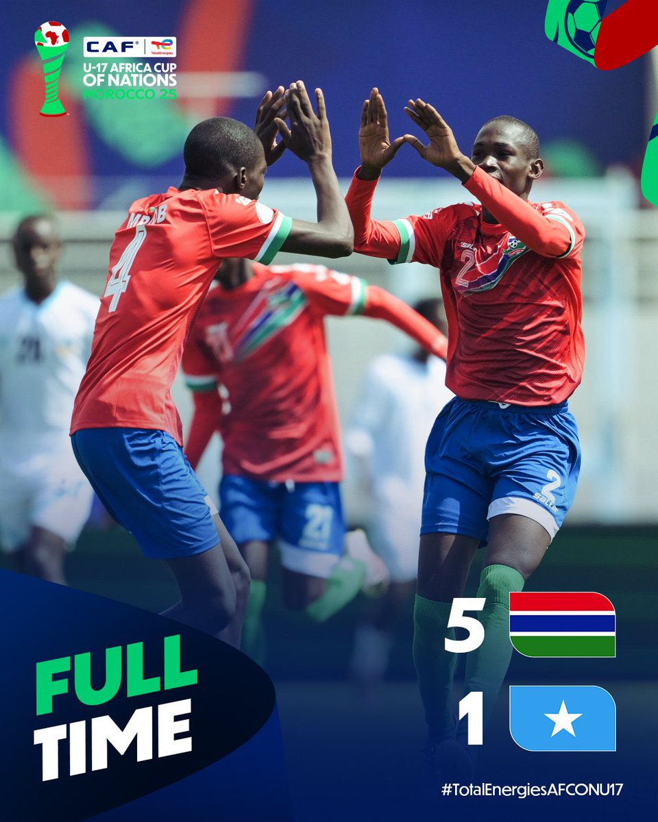 Vintage performance!!! Congratulations to the Baby Scorpions. This win will increase the confidence of the team as we seek for a 3rd U17 World Cup ticket in our history. 

“Victory for history” 

🇬🇲⚽️❤️🦂