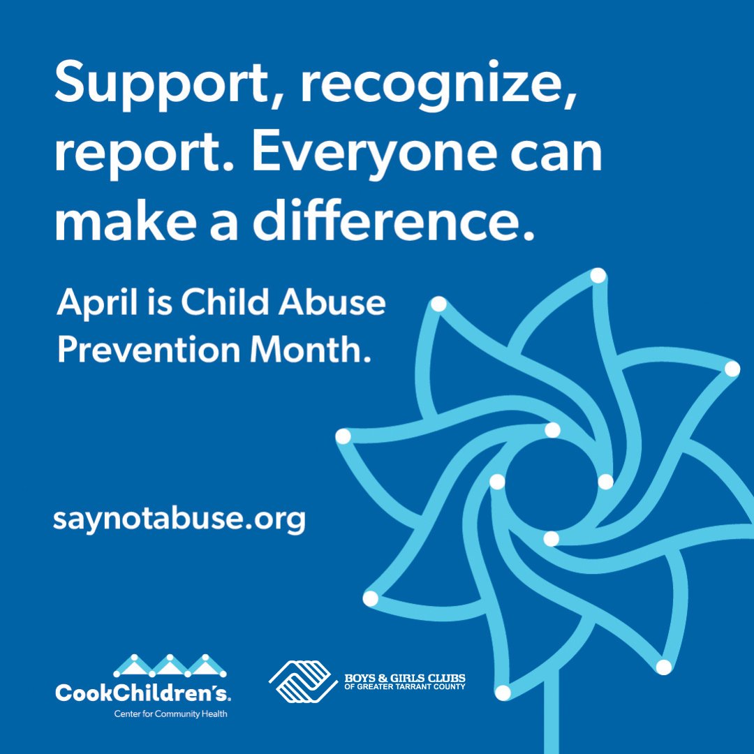 April is Child Abuse Prevention month. The pinwheel is the national symbol for child abuse prevention. It represents playfulness and joy, and reminds us that everyone deserves a loving childhood. 

Learn more at saynotoabuse.org #stopchildabuse