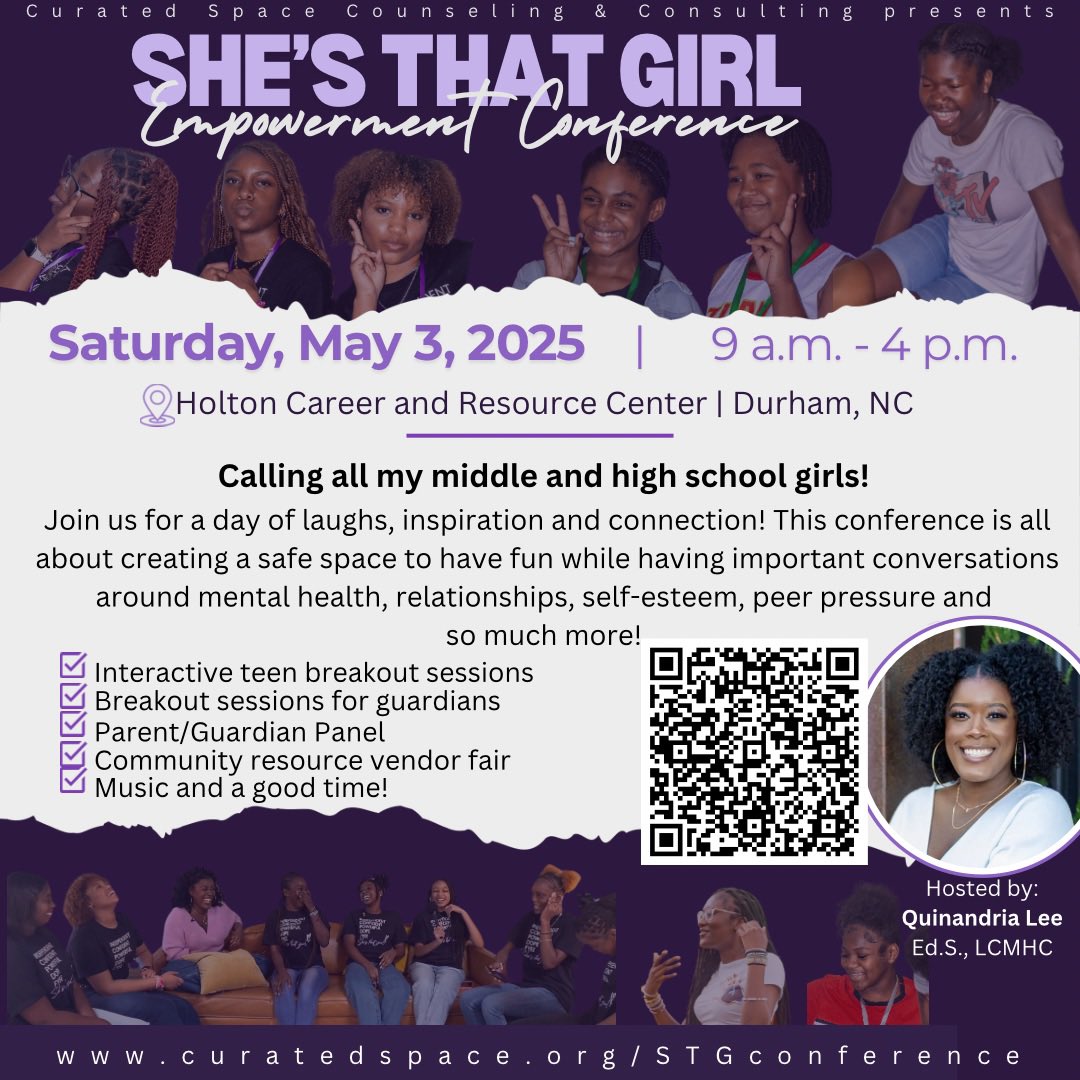 🗣️CALLING OUR MIDDLE AND HIGH SCHOOL GIRLS! 💜

Don’t miss out on your chance to be part of this empowering event all about community, fun and time with your gurllsssss!

🎟 Get your ticket now: 
eventbrite.com/e/2nd-annual-s…
