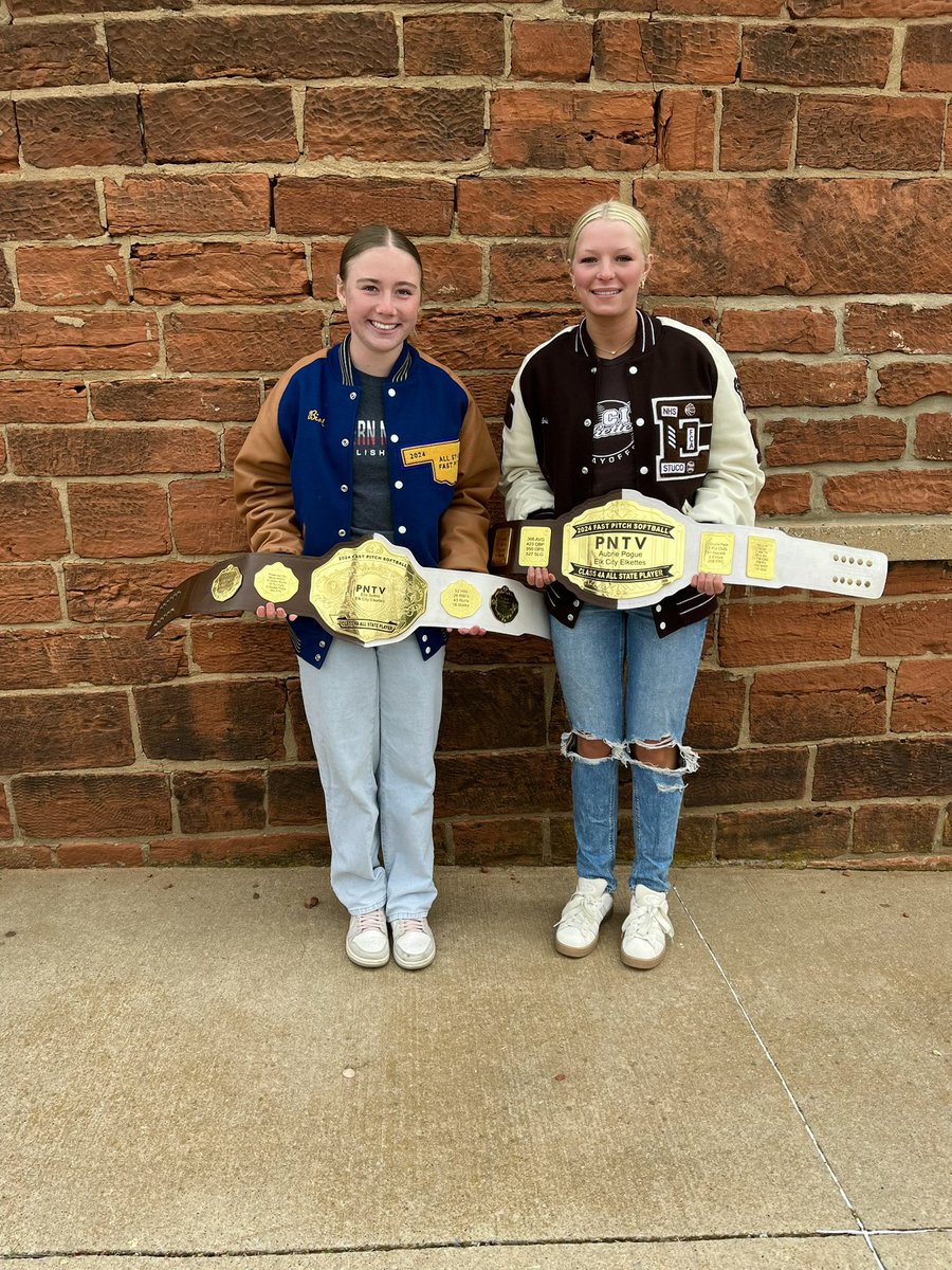 PrepNation_TV's tweet photo. #OKPrepStory: Elk City Elkettes
@Sottile_Ella and @Aubrie_Pogue,
plus Tuttle Tiger @SkylerRose07,
all receive their 2024 Fast Pitch
All State Awards from PNTV. 

Inalso issued a Ball Hawk Award
to Skyler: and a Slugger Award
to Ella. Congratulations to all 3!

Gallery 2 of 6 https://t.co/7Fb2L0tLbt