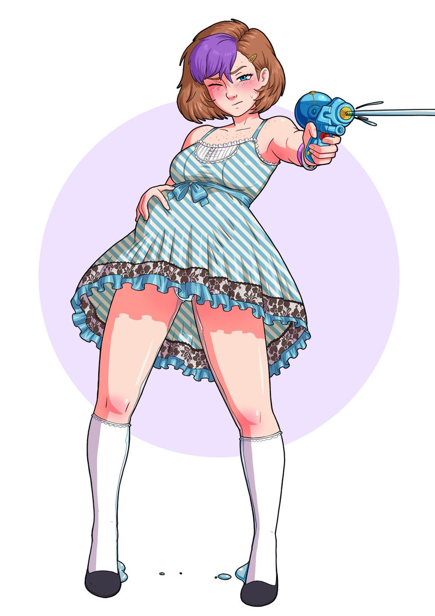 New version of Diaper Quest is live. There's a bit of fun 1st April content in there which is obviously embarrassingly late 😝

Art and character below is <a href="/WishBerri/">WishBerri ⭐⭐WEAK BABY⭐⭐</a> - try not to piss her off in-game so much that she uses her magic enema water pistol on you!