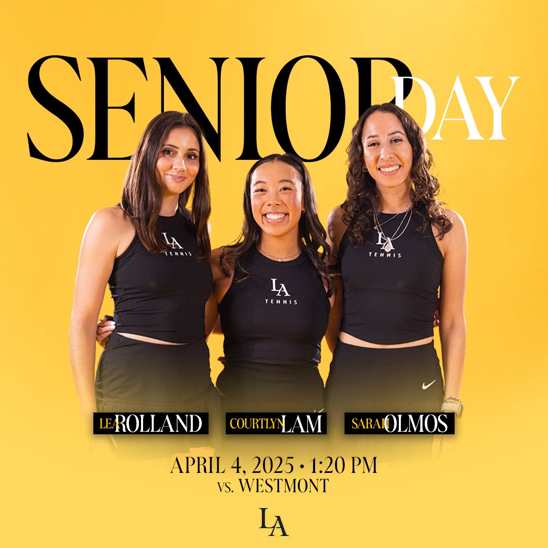 Today's the day! 🎓 

Join Golden Eagle Tennis today at the Cal State LA Tennis Courts as we honor our three graduating seniors in a pre-match ceremony. The ceremony will begin at 1:20 p.m. with the LA v Westmont action starting at 2 p.m. 

See you all there! 💫