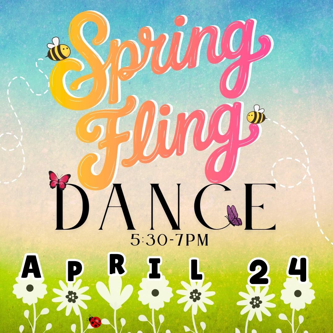 Save the Date for our Spring Fling Dance! It’s giving… best night ever! Join us on April 24, 5:30-7:00 PM for all kinds of fun through DJ'd music, bounce house, crafts, games, and great food—plus Kona Ice!