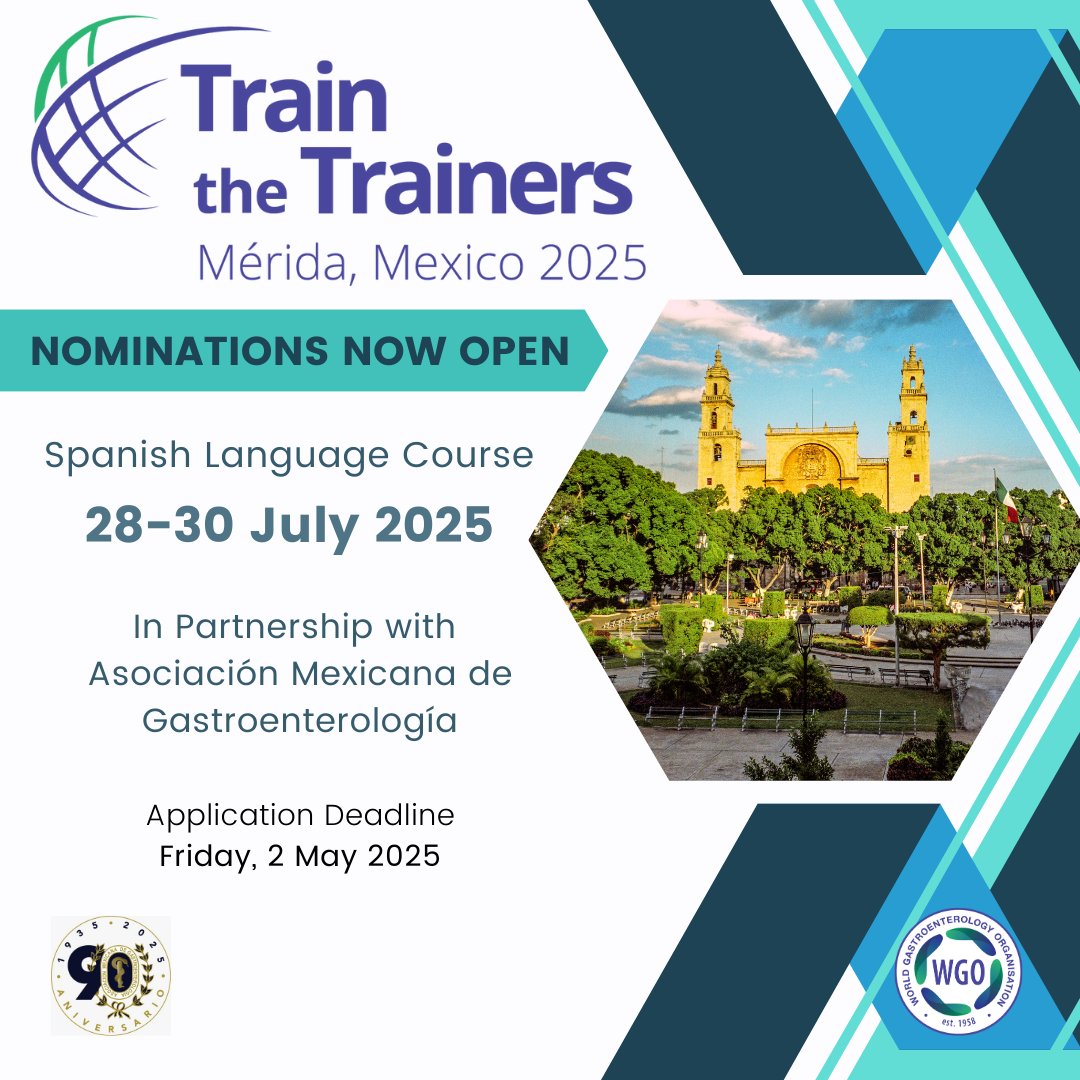 Registration is currently open for TWO Train the Trainers courses — one in English in Rabat, Morocco, and one in Spanish in Mérida, Mexico! Spaces are limited, so act fast!

Apply to a workshop via our Train the Trainers webpage: worldgastroenterology.org/education-and-….
