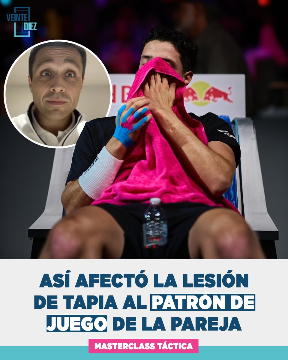 ➤ “Al no tener su golpe más definitorio, que es el smash, le cambia todo el patrón de juego. Tiene que pegar diez bandejas por punto, algo a lo que mentalmente no está acostumbrado”

➤ “Ésto también lo hace volear muchas más veces y correr más. Como sus golpes no generan tanta