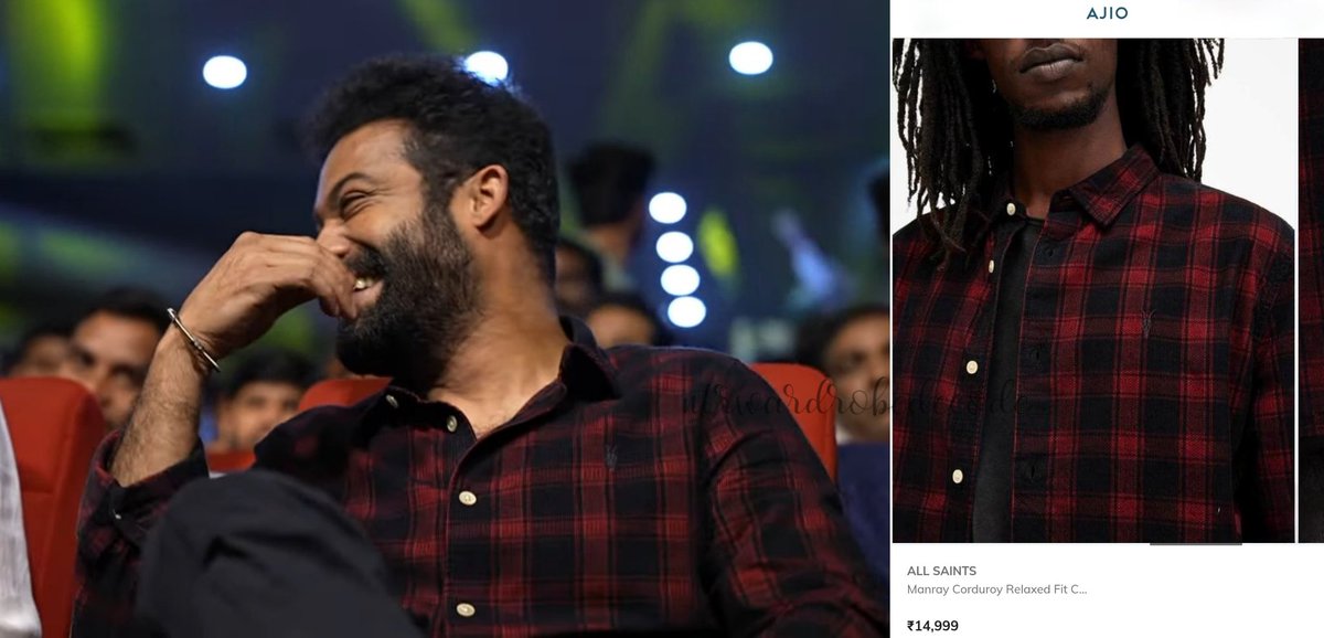 NTRWardrobe's tweet image. . @tarak9999 in All Saints.
Cost - 14,999 INR
#NTRforMadSquare
#NTRWardrobeDecode
#ManOfMassesNTR