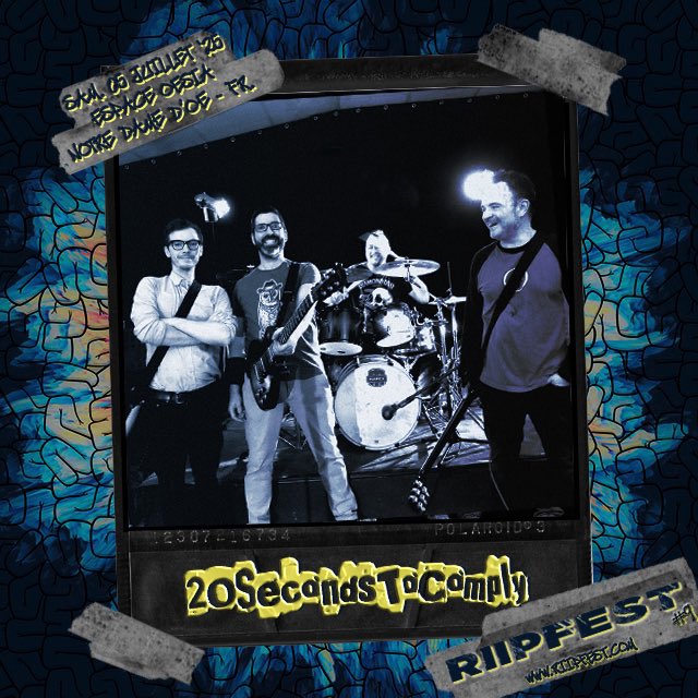 ✖️ 20 Seconds To Comply✖️
Skatecore / 🇫🇷 
📌 @riipfest IX
📣🔜 Oésia 🇫🇷 // sam. 05 Juillet 2025
☑️ tinyurl.com/RIIPfestix
.
.
.
#riipfest #20secondstocomply #skatecore #melodicpunk #melodicpunkrock #punkband #punkmusic #extrememusic #hardcoreshow #riipfest2025 #toursmaville