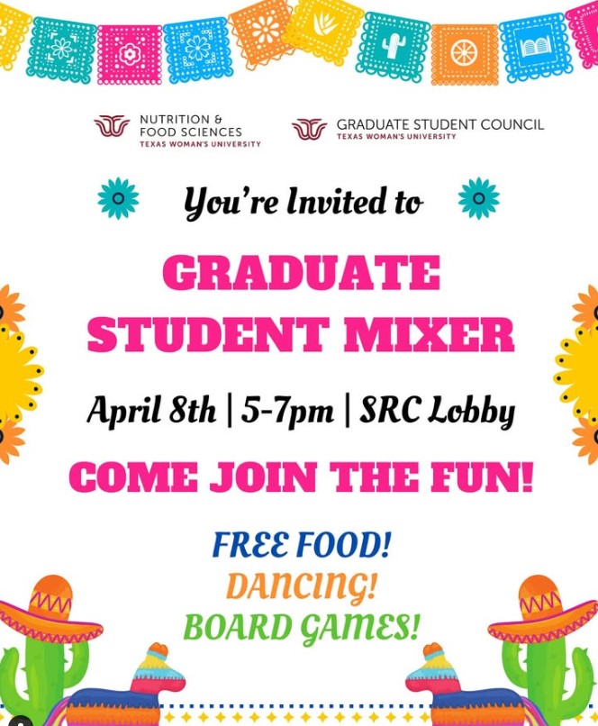Don’t say we didn’t tell you! 
Graduate Student Appreciation Week is coming, and you won’t want to miss it! Get ready for all the fun, support, and excitement we’ve got planned. You’ll LOVE it! Graduate Student Mixer April 8th!
