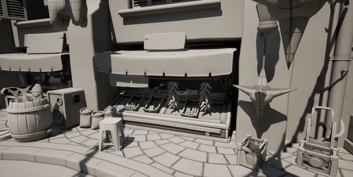 itsameslime's tweet photo. Been working on baking the market stands and props this week! Still some set dressing left to do, but here’s how it’s looking so far! 😁 https://t.co/LNhWdX3wO7
