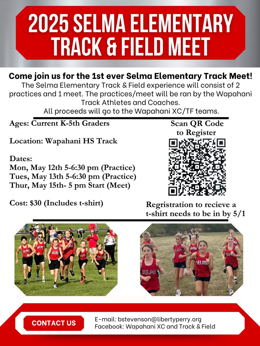 bo_stevenson's tweet image. Come join us for the 1st ever Selma Elementary Track Meet!
You can register on this link: docs.google.com/forms/d/e/1FAI…