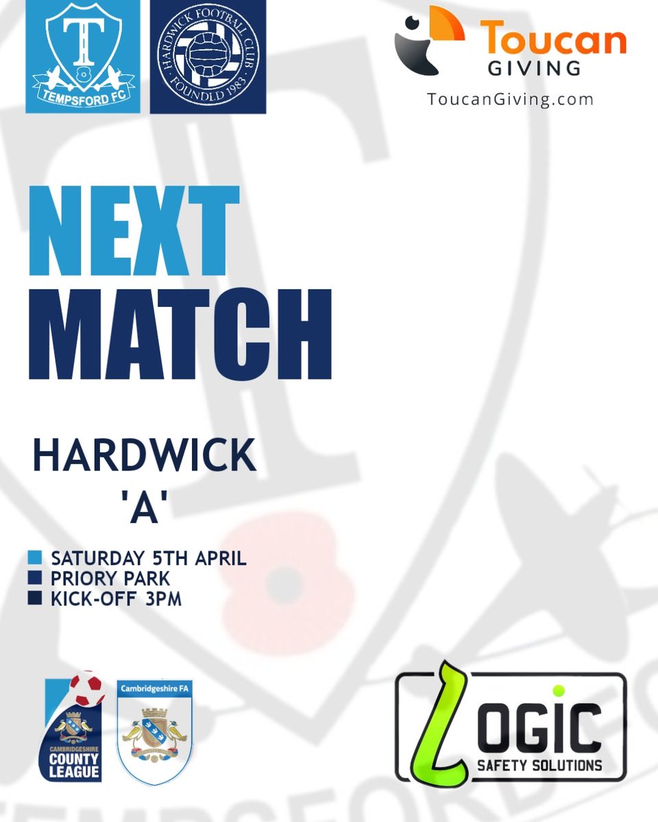 This weekend, the team hosts Hardwick 'A' at Priory Park. The lads will be looking to finish the season strong after putting a stop to the recent slump. We currently sit 3 points off 4th place with 5 games to play #UTT #CCL #Tempsford #LocalFootball #GrassRootsFootball