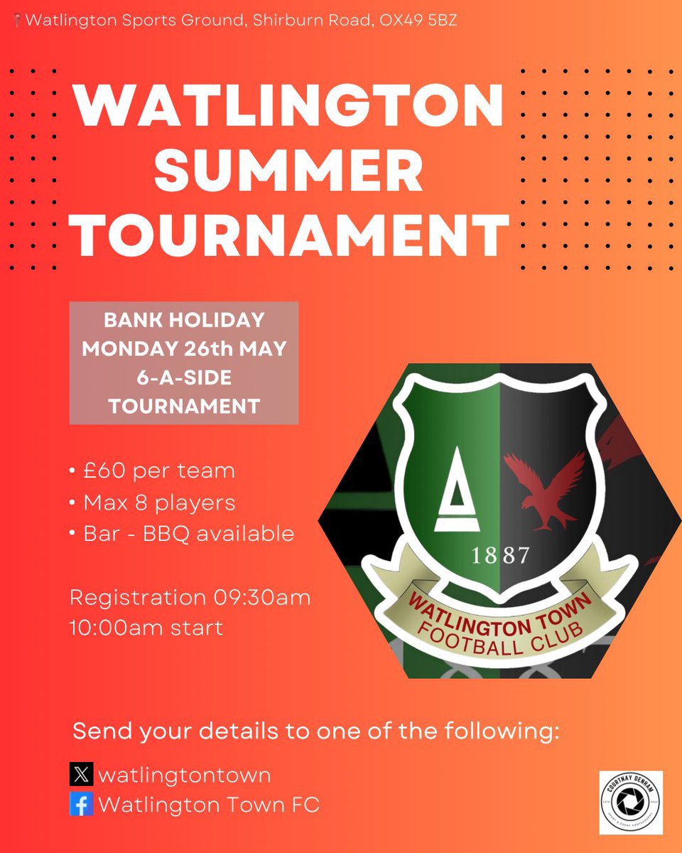 Still spaces available in our Mens Bank Holiday 6-a-side tournament. 

For details contact us via X or Facebook.