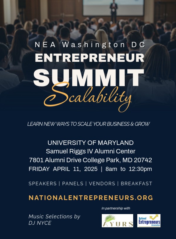 If you are in the Washington DC area Friday April 11th, join us for the NEA Entrepreneurs Summit: Scalability! We have a great line up of speakers, resource providers, networking opportunities and breakfast! eventbrite.com/e/nea-entrepre…