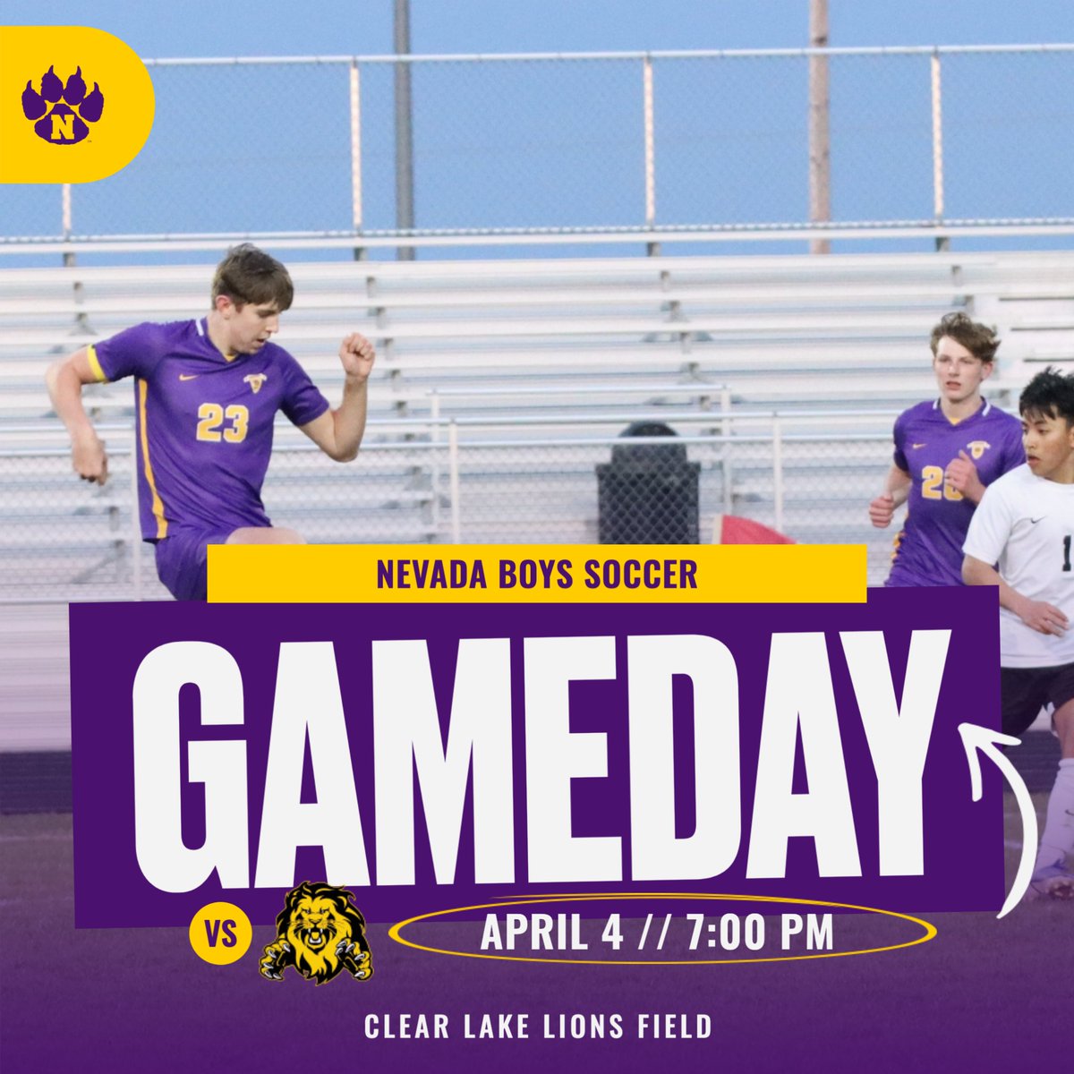 cubsactivities's tweet photo. ⚽️ BOYS SOCCER GAME DAY⚽️

📍 Clear Lake Lions Field
⏱️ JV - 5:30 PM, V - 7:00 PM
🎟️ ADMISSION: $8 Adults &amp; $5 Students
https://t.co/b4a9GL5pVA
🎥 LIVE FEED: https://t.co/fBVq2pxg6w
🌭 CONCESSIONS: Available &amp; Accept Cash or Credt
#NevadaCubPride #TeamCubs https://t.co/TSauiVFsOW