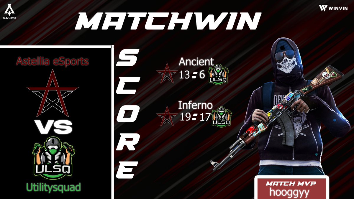 Astellia eSports (@astelliaesports) on Twitter photo Victory!
Unser Mainteam konnte den ersten Sieg in der <a href="/dachcs/">DACH CS Masters</a> Division 5 einfahren!
🆚 <a href="/TeamULSQ/">Utilitysquad</a>
ATE Pick Ancient: 13:6 W
ULSQ Pick Inferno: 19:17 OT W
So kanns weiter gehen für unser Mainteam!
GGs an Utilitysquad und weiterhin viel erfolg an die jungs ! #GoAstellia Victory!
Unser Mainteam konnte den ersten Sieg in der <a href="/dachcs/">DACH CS Masters</a> Division 5 einfahren!
🆚 <a href="/TeamULSQ/">Utilitysquad</a>
ATE Pick Ancient: 13:6 W
ULSQ Pick Inferno: 19:17 OT W
So kanns weiter gehen für unser Mainteam!
GGs an Utilitysquad und weiterhin viel erfolg an die jungs ! #GoAstellia