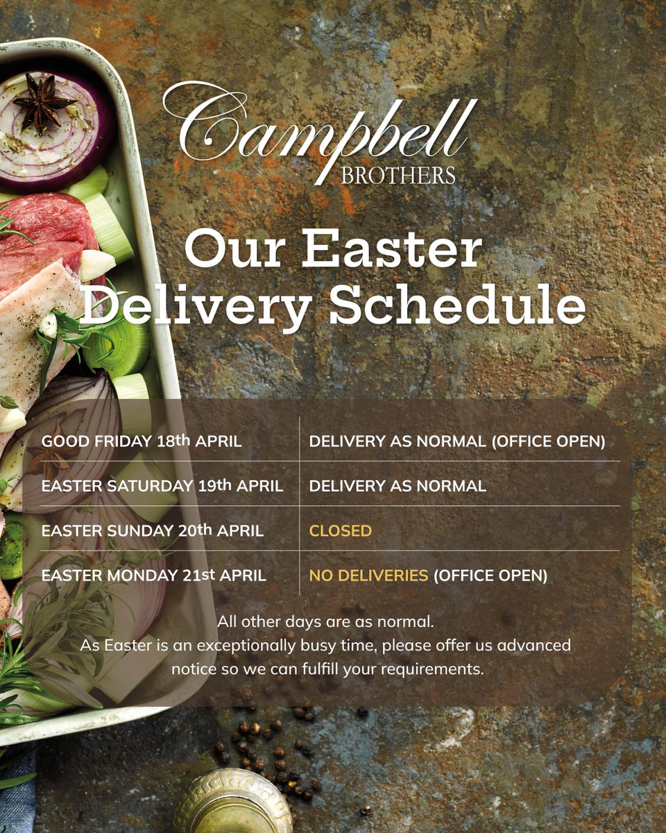 Easter is just around the corner!

While we adjust our opening hours for the bank holidays, don't forget to plan ahead and order your fresh meat 🍗

Order online or via our Fresh Food Hub app 📲