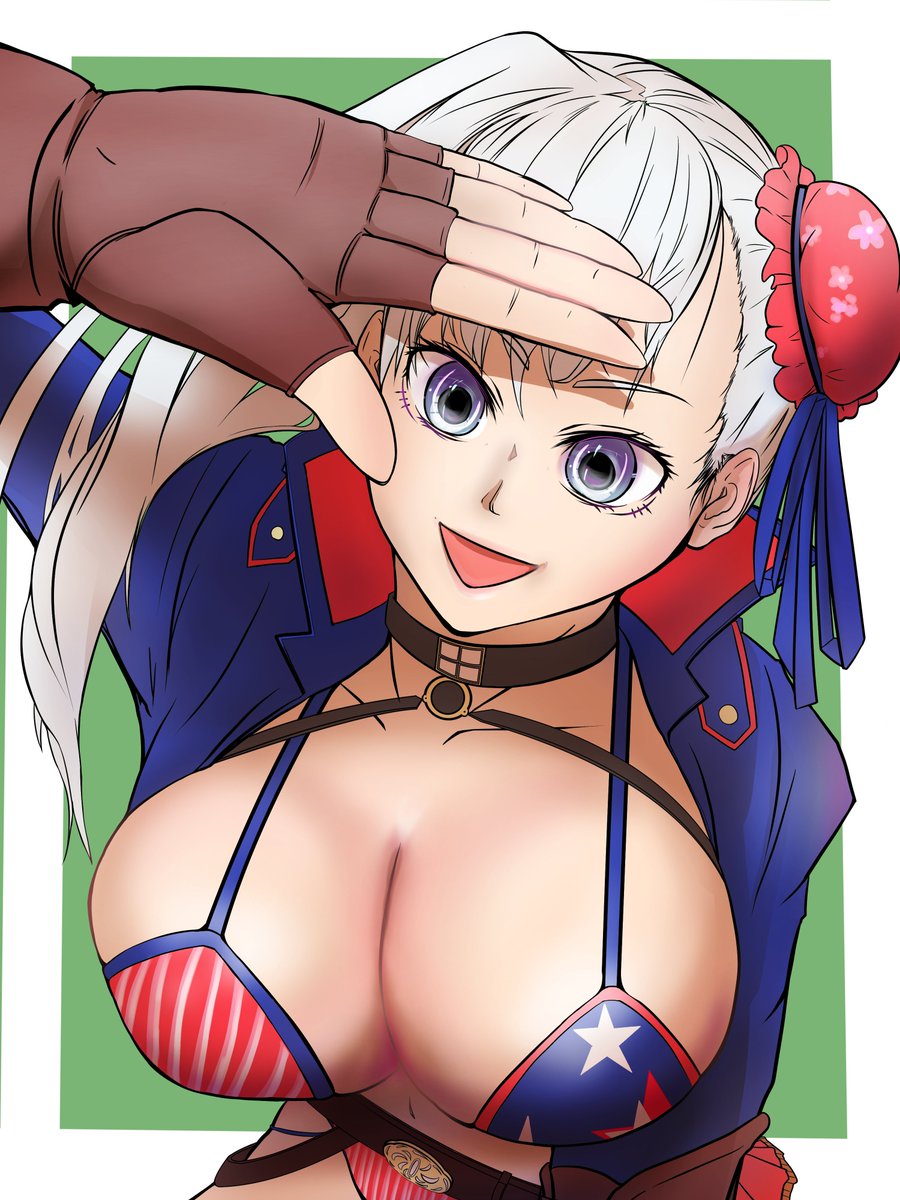 宮本武蔵(Fate) ,宮本武蔵(水着) ,miyamoto_musashi_(swimsuit_berserker)_(second_ascension)_(fate) 「#宮本武蔵 #FGO」|Amazioのイラスト