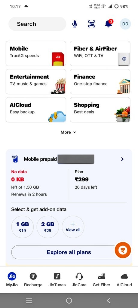 De161365De's tweet photo. @reliancejio @mukeshambanijii can u describe this??
@reliancejio are not giving exact amount of data that they should https://t.co/gN2Cd1DJ84