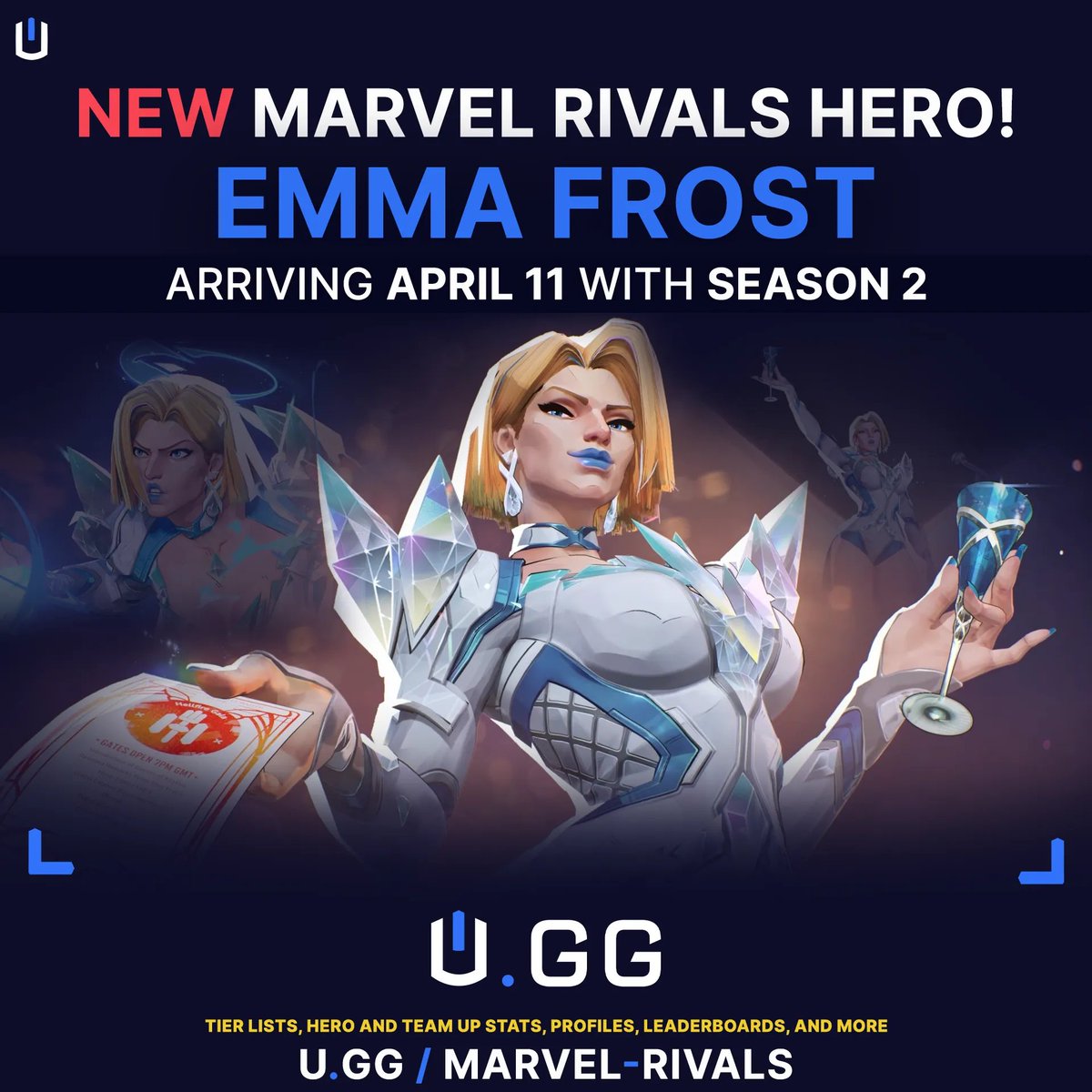 Emma Frost is coming to Marvel Rivals! The new vanguard hero arrives with Season 2 on April 11!

#MarvelRivals #EmmaFrost #Gaming