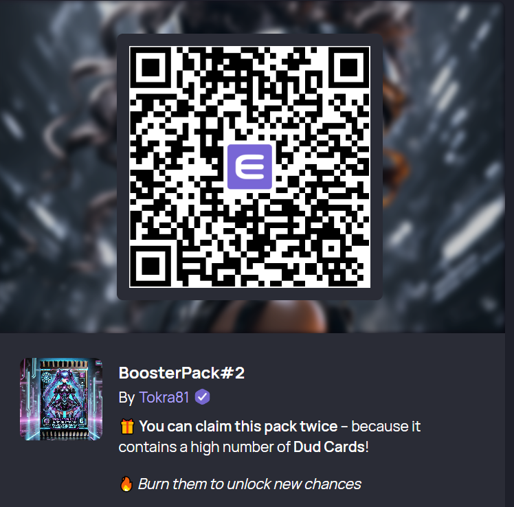 toka2204's tweet photo. 🎁 You can claim this pack twice – because it contains a high number of Dud Cards!
🔥 Burn them to unlock new chances
💸 Or trade them on the marketplace – your call 😉
Not every card is a win...
But every card is a play. https://t.co/LO6UHvZo1d