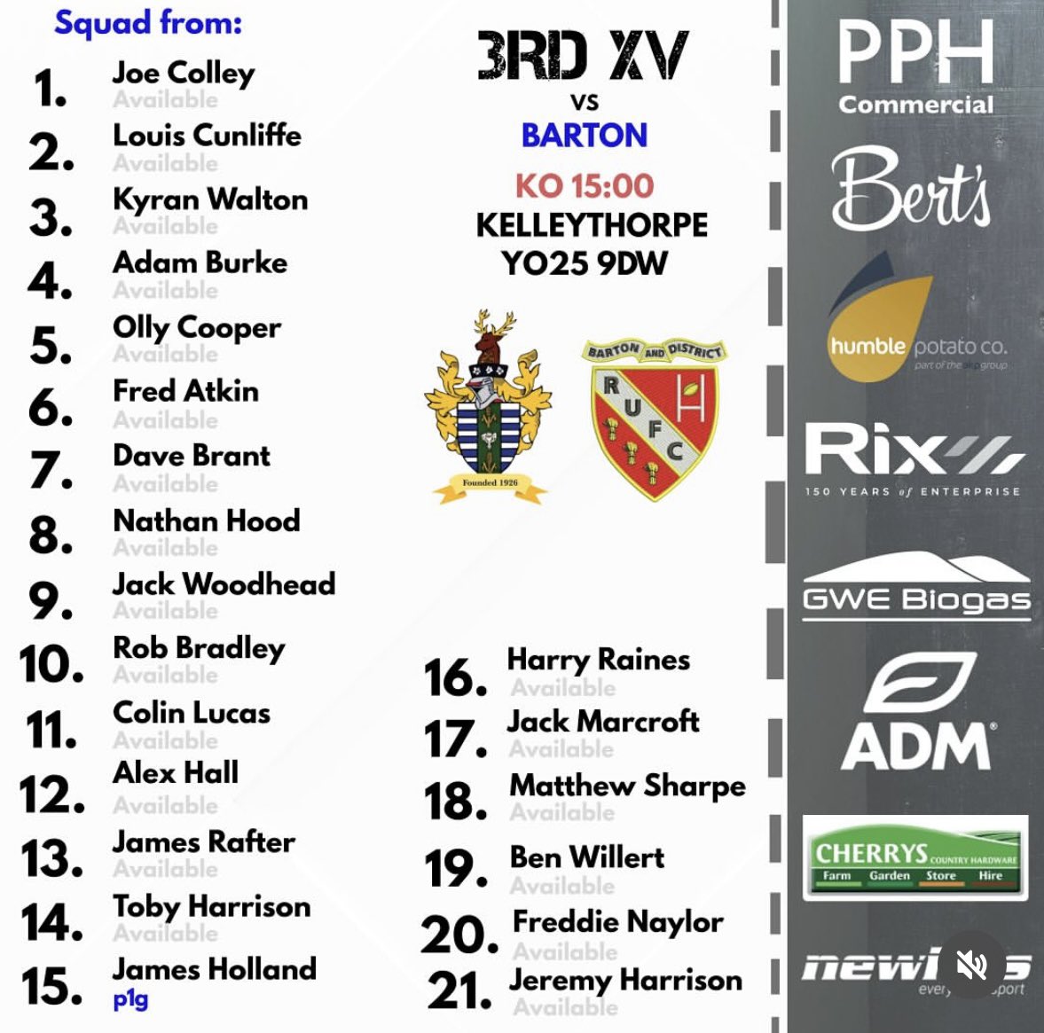 Driffield RUFC tweet media