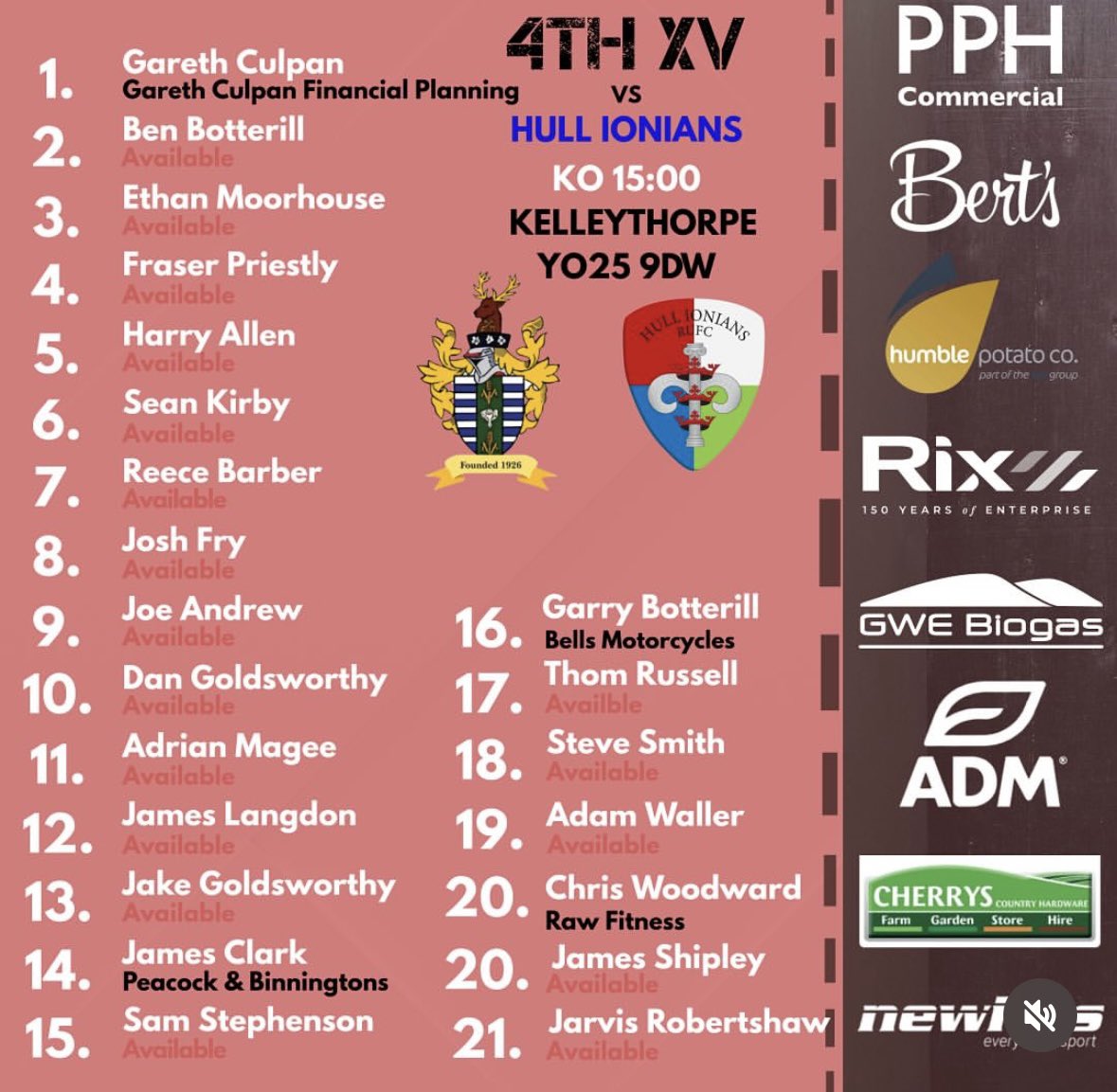 Driffield RUFC tweet media