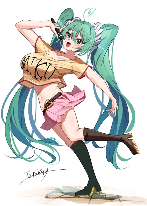 会社の人が描いた初音ミクを添削した←これが こう→ 