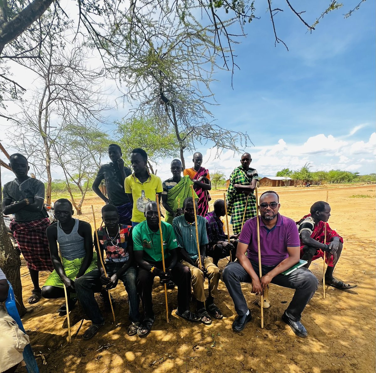 Hussienka1's tweet photo. In the Karamoja Cluster, building climate resilience isn’t just about water and pasture—it’s about peace and security . When communities manage resources together, they reduce conflict and strengthen cross-border harmony. Climate action for peacebuilding. @IGAD_CPAC  @geoffreysab https://t.co/R92LxWhlKu