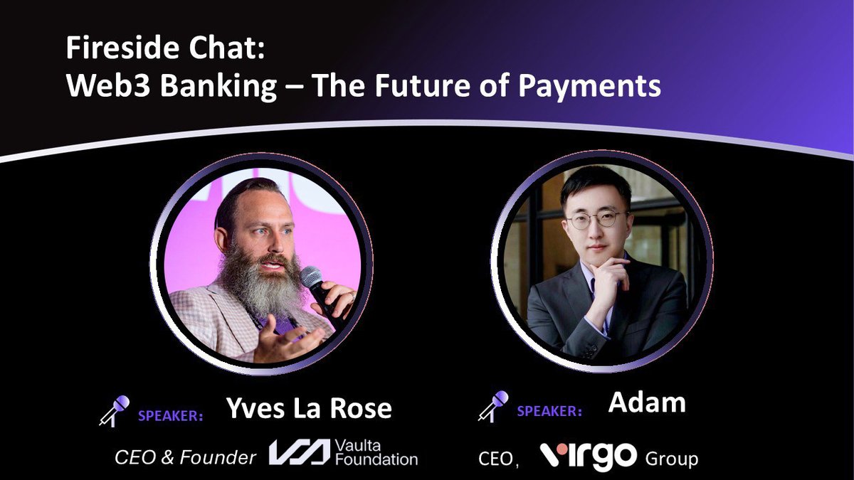 Vaulta Foundation CEO <a href="/BigBeardSamurai/">Yves La Rose</a> will be joining Virgo Group CEO <a href="/AdamCai15/">Adam</a> for a fireside chat at the Virgo Crypto Summit 2025.

🗓 April 4
⏰ 11:30am – 12:00pm PT
📍 Downtown Vancouver

Don’t miss it—stay tuned!