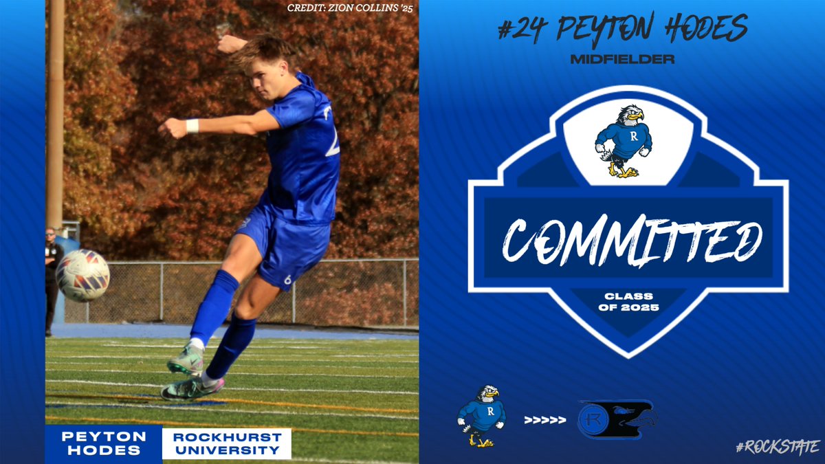 Congrats to Peyton Hodes '25 who has committed to continuing his academic &amp; athletic career at Rock U!
A 2x <a href="/HAWKLETSOCCER/">Rockhurst High School Soccer</a> letterman, Peyton played in all 23 games as RHS went 21-2-0 in 2024 &amp; 3rd at State. He played both sides of the ball, helping to +65 goal differential.
(1/2)