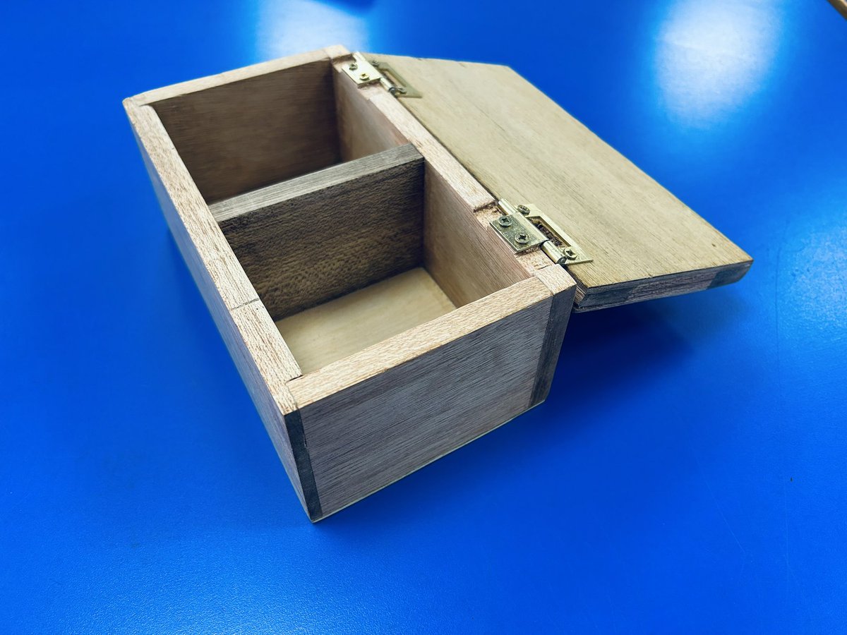 Well done to James in Mrs Grants S4 woodwork class. After finishing his project he spent some time making his own box using scrap material.

Just in time for an Easter gift!
<a href="/stninianshigh/">Saint Ninian's</a>