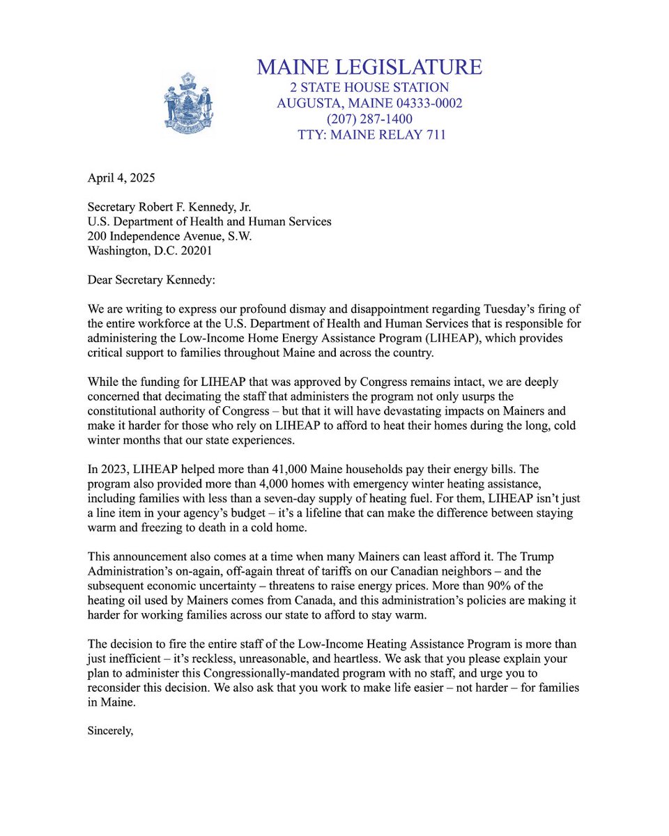 Maine Senate Democrats tweet media