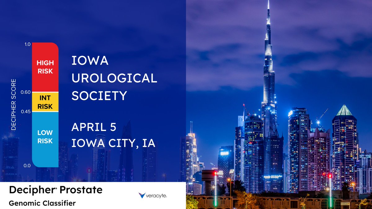 Decipher by Veracyte (@decipher_vcyt) on Twitter photo Join us tomorrow, April 5 at the Iowa Urological Society! Visit the #DecipherProstate by <a href="/Veracyte/">Veracyte, Inc.</a> team to learn about how the Decipher Prostate test offers physicians actionable insights to help in #ProstateCancer decision-making. #UrologicOncology #PrecisionMedicine Join us tomorrow, April 5 at the Iowa Urological Society! Visit the #DecipherProstate by <a href="/Veracyte/">Veracyte, Inc.</a> team to learn about how the Decipher Prostate test offers physicians actionable insights to help in #ProstateCancer decision-making. #UrologicOncology #PrecisionMedicine