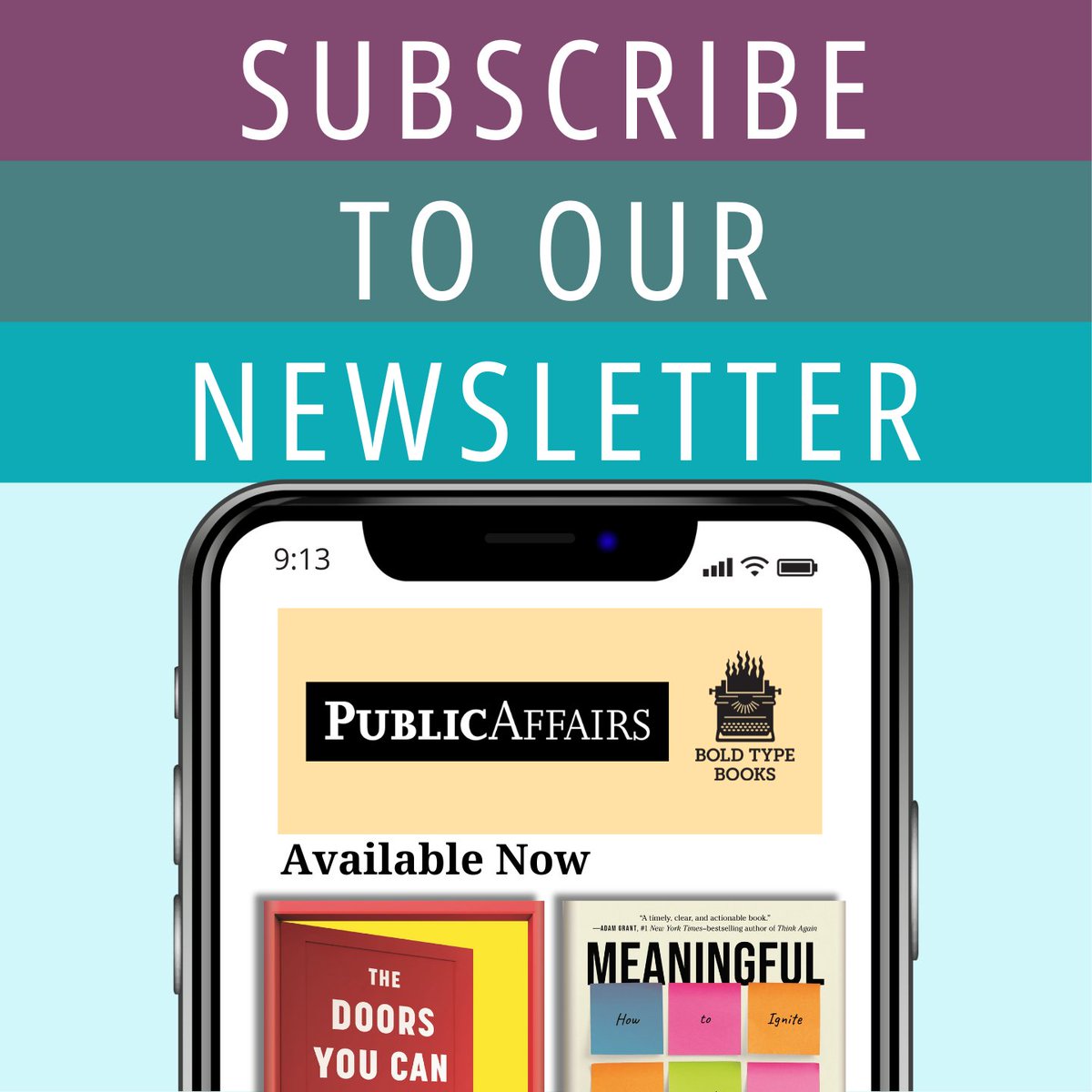Get 20% off your next order when you sign up for our newsletter at boldtypebooks.com 🏷️