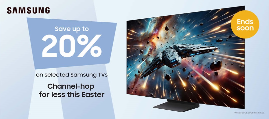 Smiths_TV's tweet photo. 🐣 📺 Crack into Easter Savings — Up to 20% Off Samsung TVs! - https://t.co/DKfalc7Dd2 https://t.co/YtS63PSv8L
