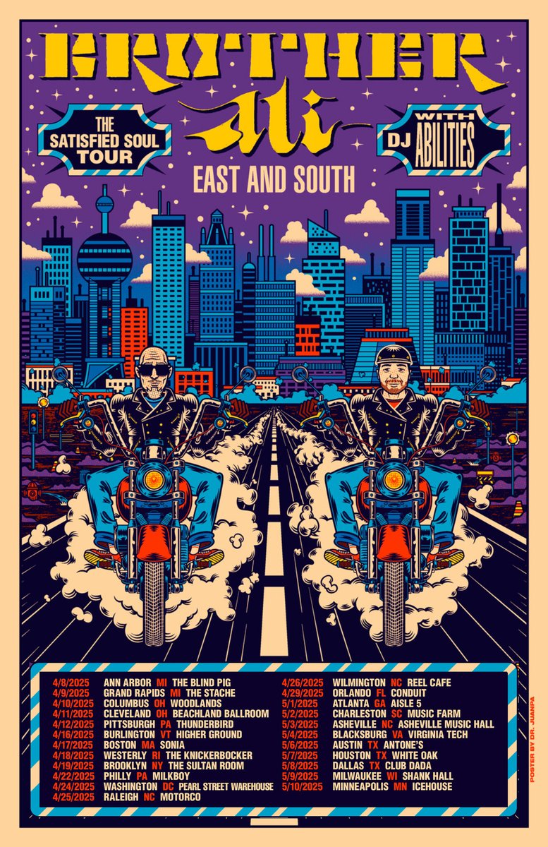 Mello Music Group (@mellomusicgroup) on Twitter photo Part Two of the <a href="/BrotherAli/">Brother Ali</a> Satisfied Soul Tour Begins April 8th
Get tickets now! brotherali.com/events
🔥 w/ DJ ABILITIES + JABEE + MURS?! 🔥 Part Two of the <a href="/BrotherAli/">Brother Ali</a> Satisfied Soul Tour Begins April 8th
Get tickets now! brotherali.com/events
🔥 w/ DJ ABILITIES + JABEE + MURS?! 🔥