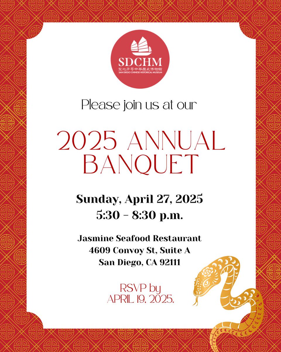 thesdchm's tweet image. Celebrate spring and support our community! Join us for delicious food, delightful performances, and engaging conversation at our fundraising banquet.
To complete your RSVP and find more information about tickets, please visit sdchm.app.neoncrm.com/np/clients/sdc…. 

#SDCHM #SpringFundraiser