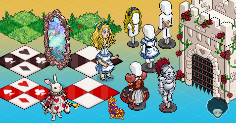 habtium's tweet photo. 📣 ¡#Habbo comparte las novedades para la campaña de Mayo 2025! 👑

Su temática rinde homenaje a Alicia en el país de las maravillas. ♠️

➡️ Encuentra los detalles e imágenes de los raros, furnis crackeables, cuadros diamante y coleccionables en: https://t.co/xrXO0wItSP https://t.co/wRQYVolHGd