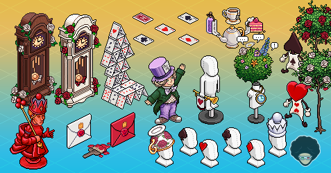 habtium's tweet photo. 📣 ¡#Habbo comparte las novedades para la campaña de Mayo 2025! 👑

Su temática rinde homenaje a Alicia en el país de las maravillas. ♠️

➡️ Encuentra los detalles e imágenes de los raros, furnis crackeables, cuadros diamante y coleccionables en: https://t.co/xrXO0wItSP https://t.co/wRQYVolHGd