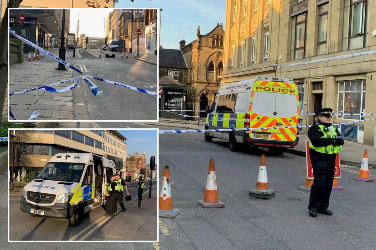 ImMeme0's tweet photo. BREAKING: A 16-year-old boy has been stabbed to death on a busy city centre street in broad daylight in Huddersfield, UK, by a Kurdish immigrant.

West Yorkshire Police have since arrested three people as part of their murder investigation.

A 20-year-old man was detained on suspicion of murder. Officers also arrested a 22-year-old man and a 20-year-old woman on suspicion of assisting an offender.