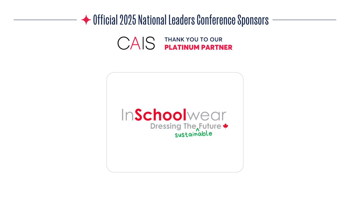 CAIS (@cais_schools) on Twitter photo A big shoutout to our Platinum Sponsor: InSchoolwear! 🙌
From customized school uniforms to reliable online ordering, they make outfitting students simple, sustainable, and stress-free.
Explore: inschoolwear.com
<a href="/InSchoolwear/">InSchoolwear</a> A big shoutout to our Platinum Sponsor: InSchoolwear! 🙌
From customized school uniforms to reliable online ordering, they make outfitting students simple, sustainable, and stress-free.
Explore: inschoolwear.com
<a href="/InSchoolwear/">InSchoolwear</a>