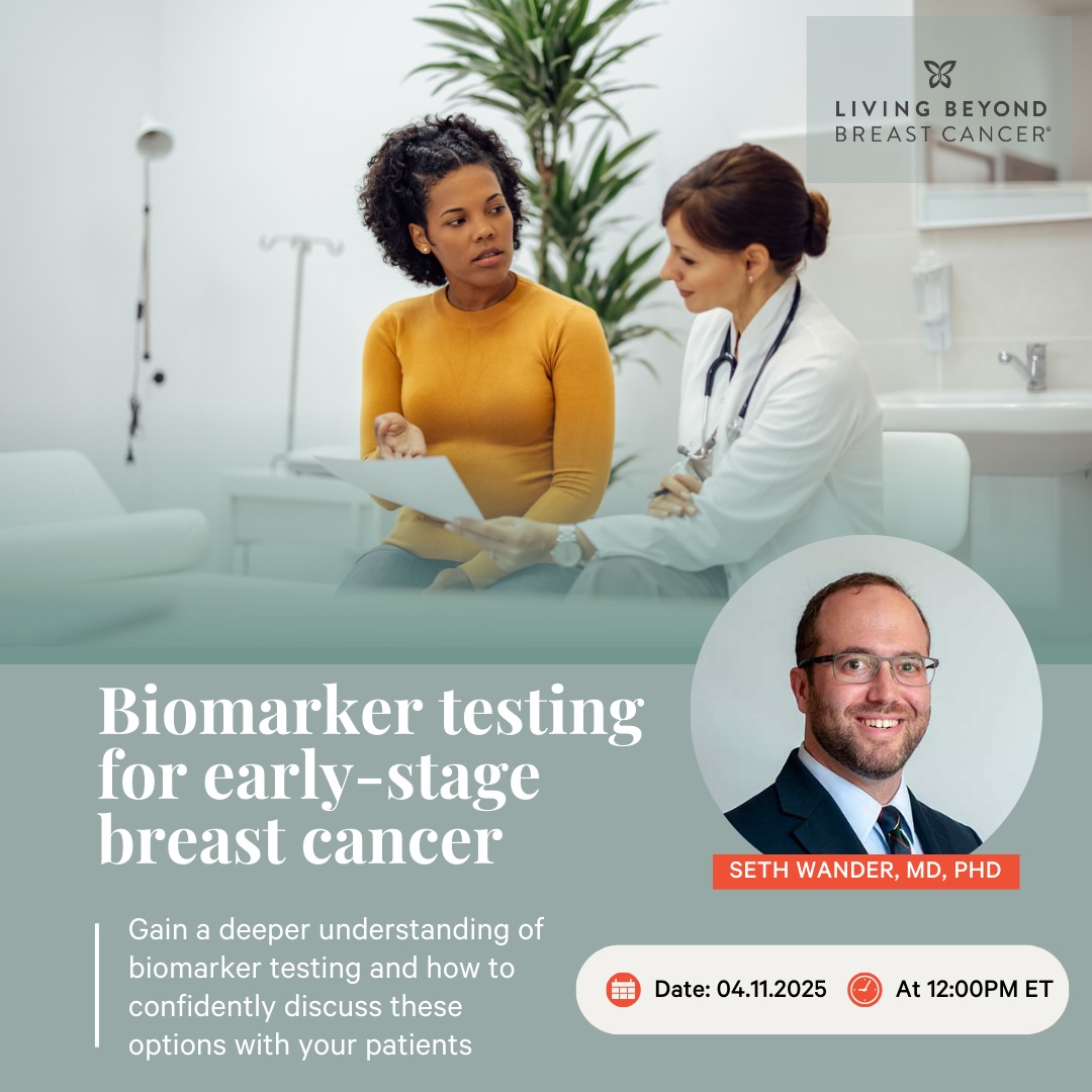 Veracyte, Inc. (@veracyte) on Twitter photo 📅 April 11: Free Webinar for HCPs on #biomarkertesting in early-stage #breastcancer with <a href="/LivingBeyondBC/">Living Beyond Breast Cancer</a> .
Learn about our #ProsignaAssay - the only test combining molecular subtypes, proliferation score & clinical factors into a 10-yr recurrence risk. lbbc.org/community/even… 📅 April 11: Free Webinar for HCPs on #biomarkertesting in early-stage #breastcancer with <a href="/LivingBeyondBC/">Living Beyond Breast Cancer</a> .
Learn about our #ProsignaAssay - the only test combining molecular subtypes, proliferation score & clinical factors into a 10-yr recurrence risk. lbbc.org/community/even…