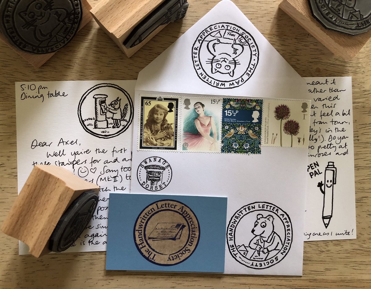 letterappsoc's tweet photo. Teeny bit rushed (and I optimistically thought I’d make the 5.45pm collection) but Axel Scheffler stampers to Axel Scheffler! Absolutely! (And Meg’s too) #PenPal 😄✉️🖊❤️ https://t.co/J2Lal6GLph