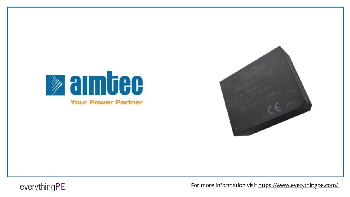everything_PE_'s tweet image. Aimtec's 10 W AC-DC Converter

Learn more: ow.ly/77Sq50VuKeX

#aimtech #ac #dc #converter #ev #electricvehicle #charging #powerengineering #powerelectronics #electronics #energy