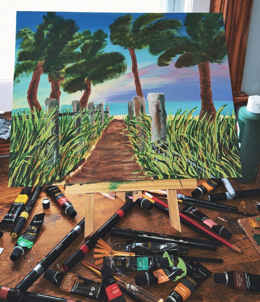 DoinksTheFrog's tweet photo. Painting #5 - Vacation Sunset https://t.co/xqvtqpJHKo