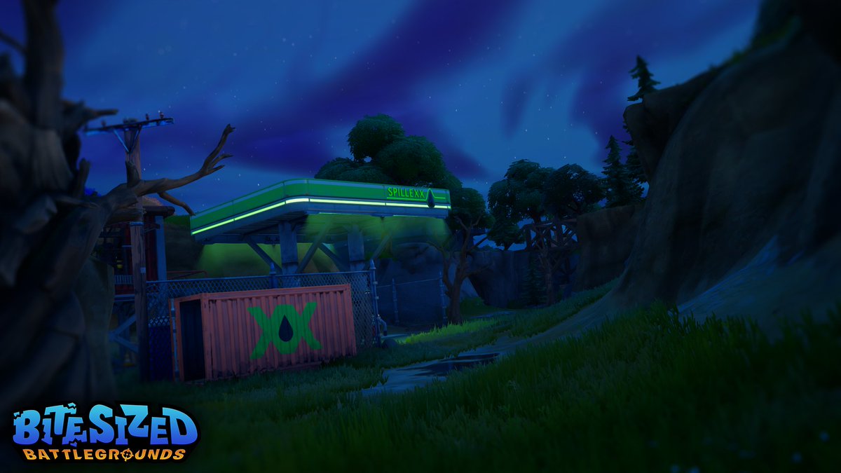 The Spillexx owned Oiled Outpost expands in Bitesized Battlegrounds: Reboot!

The once coastal POI now reaches inland with many stations and drills set up across the land, the environment has decayed and oil spills litter the ground.

#FortniteCreative #UEFN