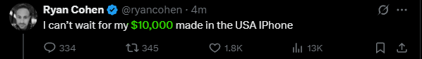 ReesePolitics's tweet photo. I have never been more excited for $GME than I am at this present moment. https://t.co/6JY1nJ9l8R