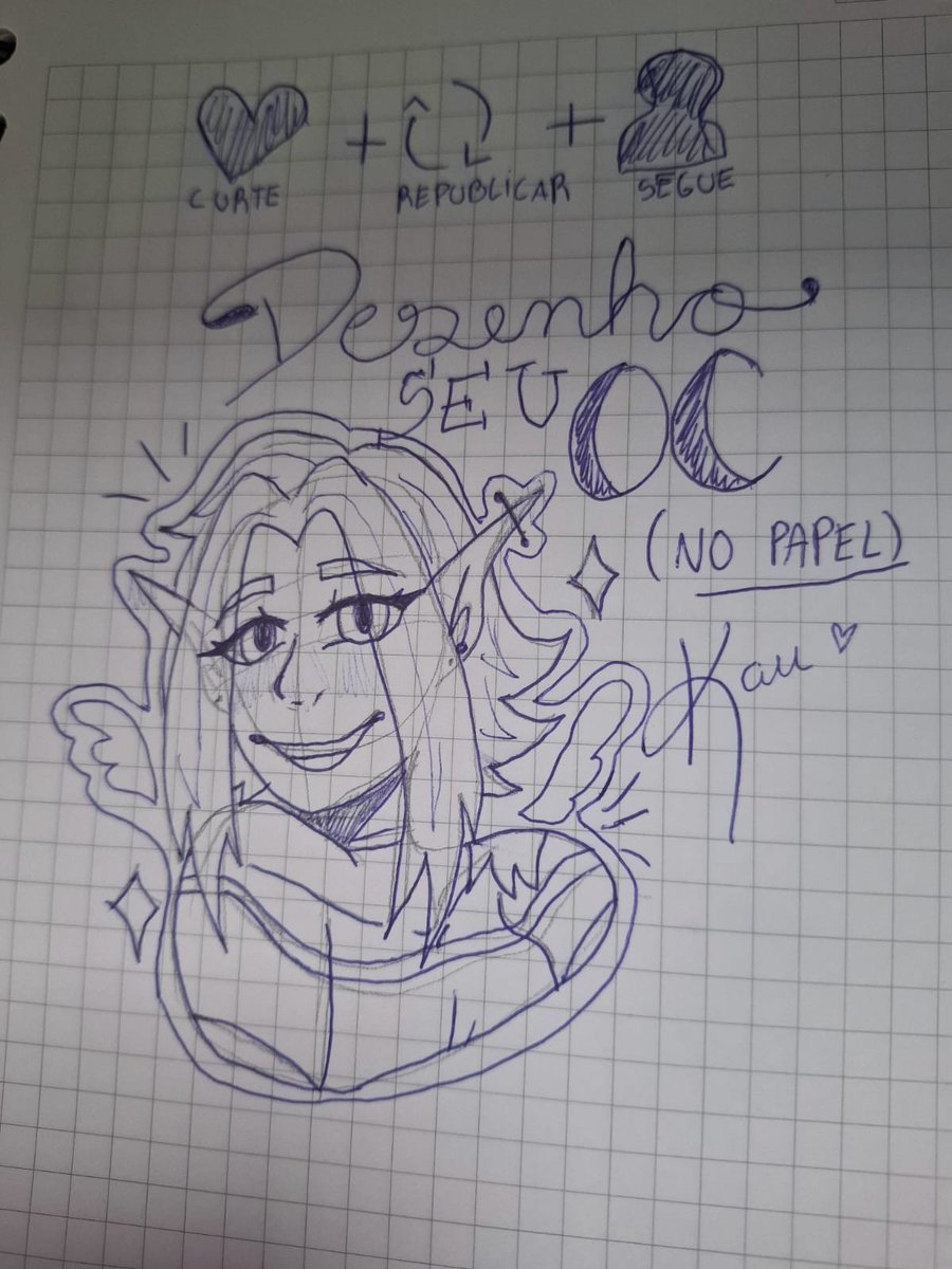 Kau_artista's tweet photo. ⭐️Resolvi fazer também, bora ver no que dá :D
Desenho seu OC no meu traço :)
Regras:
❤️Curtir;
🔄Republicar pra divulgar;
✅Seguir ; https://t.co/qRK4QSPSOh