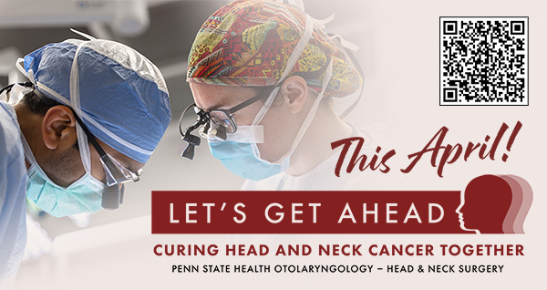 Neerav Goyal (@ngoyalmd) on Twitter photo April is Head and Neck Cancer Awareness Month! <a href="/PSH_OTO/">Penn State Otolaryngology - Head and Neck Surgery</a> is leading the “Let’s Get Ahead" campaign to raise funds and awareness for head and neck cancer. To learn more and support the campaign, visit: bit.ly/goyal25 April is Head and Neck Cancer Awareness Month! <a href="/PSH_OTO/">Penn State Otolaryngology - Head and Neck Surgery</a> is leading the “Let’s Get Ahead" campaign to raise funds and awareness for head and neck cancer. To learn more and support the campaign, visit: bit.ly/goyal25