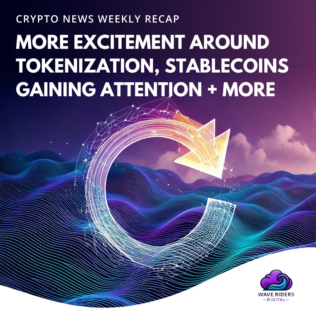 WaveRidersSMM's tweet photo. This Week in Crypto 📅

Each week, we break down the biggest events in crypto.

Let’s dive into this week’s highlights and upcoming developments! 🌊

Markets Regain Ground 📊

$BTC climbed back above $87K, $ETH pushed toward $1,900, and altcoins rallied midweek — driven by optimism around tariffs, falling inflation, and renewed institutional interest.

Some analysts say the short-term pain could give way to long-term strength.

Tokenization Takes the Spotlight 🔗

More than $10B worth of real-world assets are now tokenized, with firms like Fidelity, Franklin Templeton, and Paxos jumping in.

The benefits? 24/7 trading, faster settlements, and broader access.

Expect tokenized assets — from U.S. Treasuries to real estate — to reshape how institutions move money.

Stablecoins Go Mainstream 💵

USDC circulation topped $60B, and issuer Circle has officially filed for IPO.

In DC, momentum is growing around stablecoin legislation, with two bills gaining traction in Congress.

If passed, the new rules would solidify the US dollar’s role in the onchain economy.

Is your strategy positioned for the next wave? 🌊

Learn more: https://t.co/Pwm6NVjWML